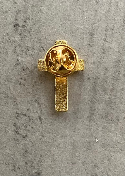 Christian Cross Pin Badge Gift 🎁 Gold effect faith family Faithstrings