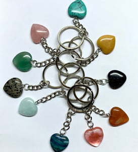 K19 - Gemstone Heart - Keyring - Wholesale