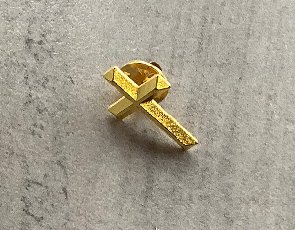 Christian Cross Pin Badge Gift 🎁 Gold effect faith family Faithstrings