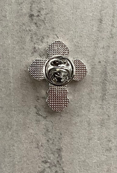 Christian Cross Pin Badge Gift 🎁 Green & Silver Christ Faithstrings Religious