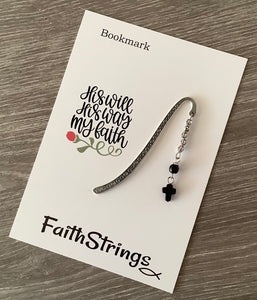 BM4a - Bookmark - coloured Cross - His Will - Wholesale
