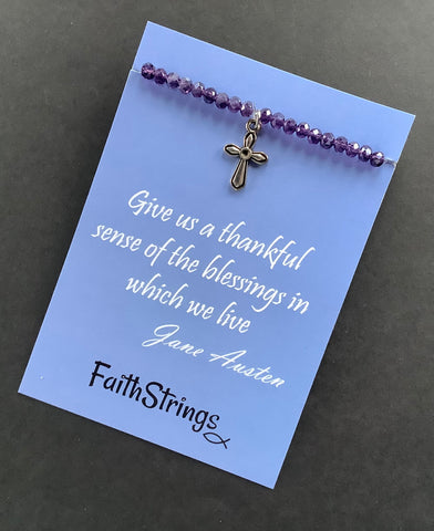 Jane Austen bracelet gift 🎁 Faithstrings Stretch bead 