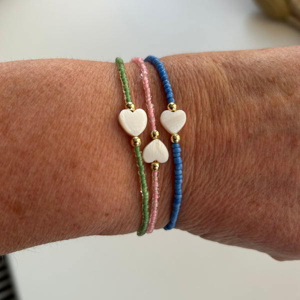 Jane Austen bracelet gift 🎁 Faithstrings Slip knot bead heart