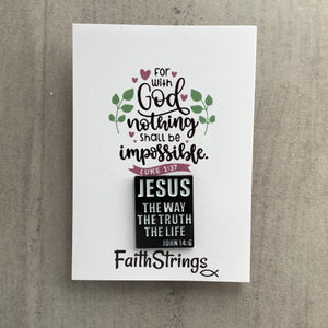 Christian Cross Pin Badge Gift 🎁 Jesus God Faithstrings 