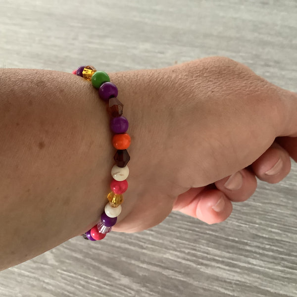 Christian Gift Angel Bracelet Multicolour Beaded Acrylic 