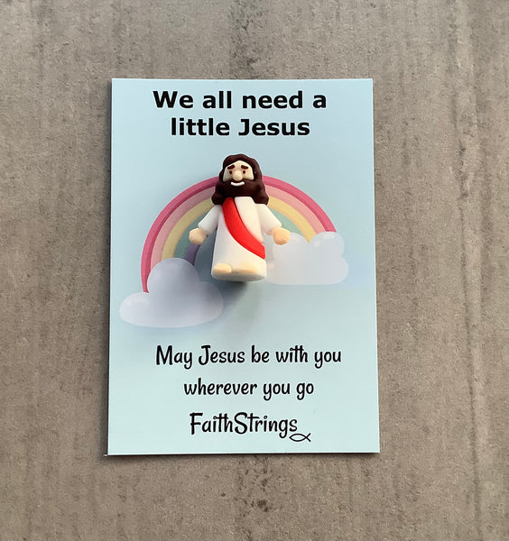 Little Jesus Christian Gift Rainbow FaithStrings pocket hug 