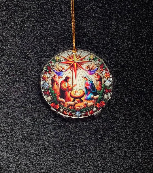 Nativity Light Catcher Christian Gift Christmas Star Hanging