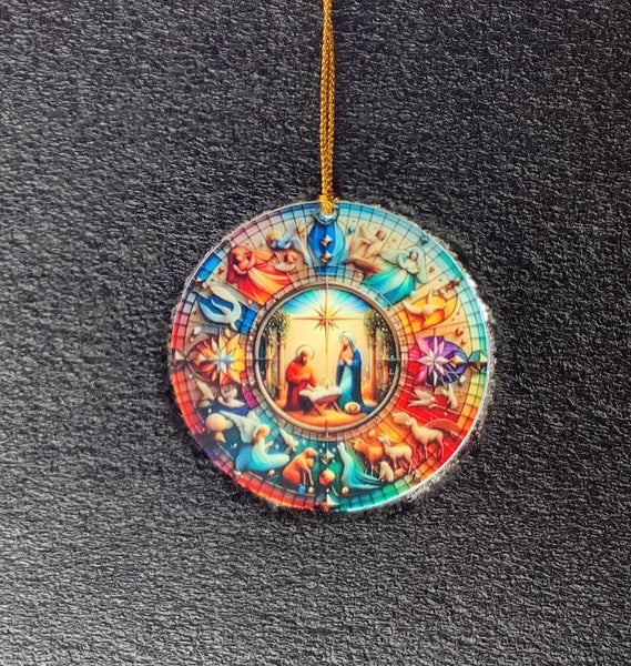 Nativity Light Catcher Christian Gift Christmas Stable 