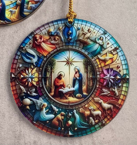 Nativity Light Catcher Christian Gift Christmas Stable 