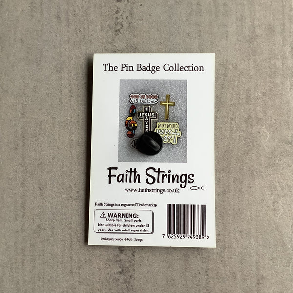 Pin Badge Christian Gift Faithstrings Jesus Faith God Religious