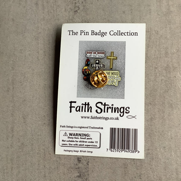 Pin Badge Christian Gift Christ God Jesus Religion Faithstrings