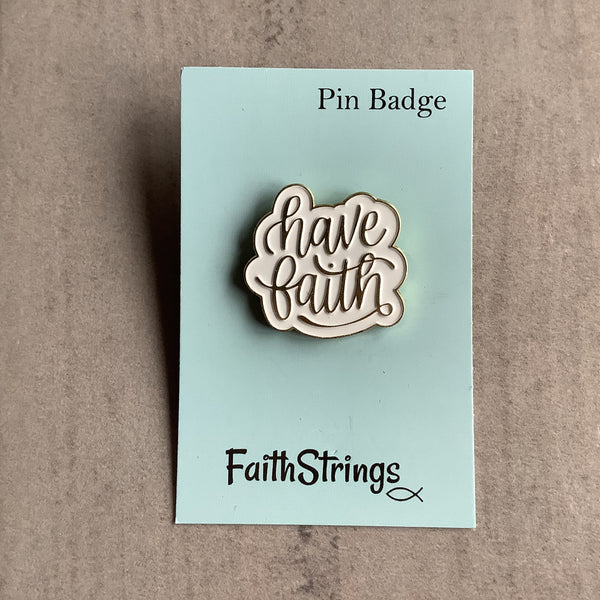 Pin Badge Faith Christian Gift Faithstrings God Religious Religion