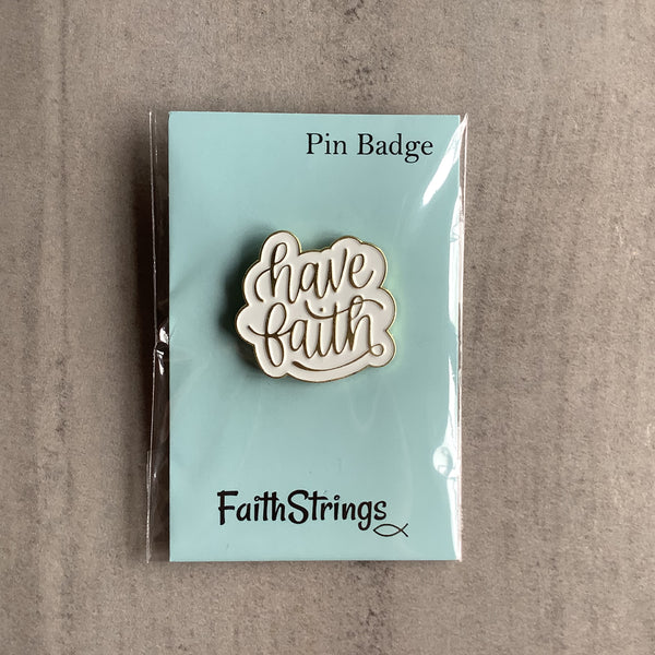 Pin Badge Faith Christian Gift Faithstrings God Religious Religion
