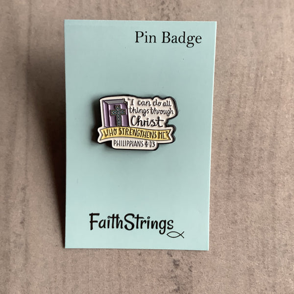 Pin Badge Christian Gift Christ Jesus Religious Faithstrings