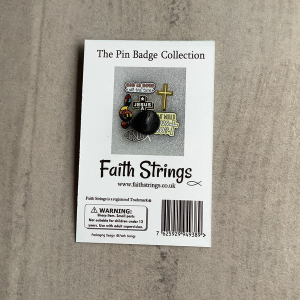 Pin Badge Christian Gift Christ Jesus Religious Faithstrings