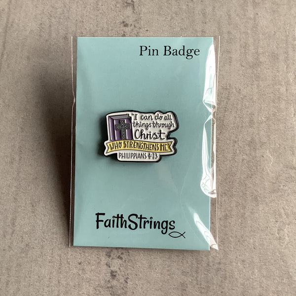 Pin Badge Christian Gift Christ Jesus Religious Faithstrings