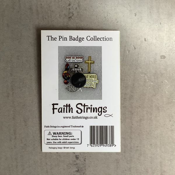 Pin Badge Pray Prayer Christian Gift Faithstrings