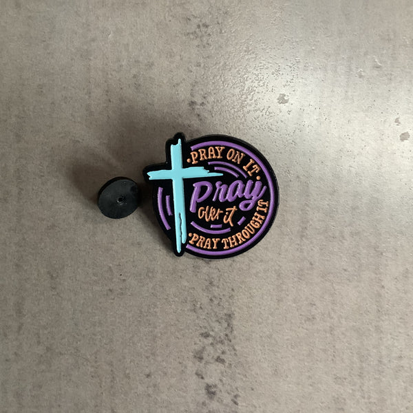 Pin Badge Pray Prayer Christian Gift Faithstrings