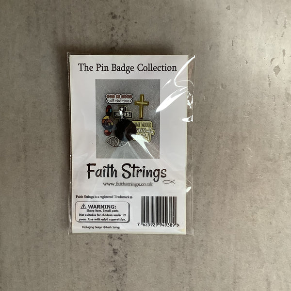 Pin Badge Pray Prayer Christian Gift Faithstrings