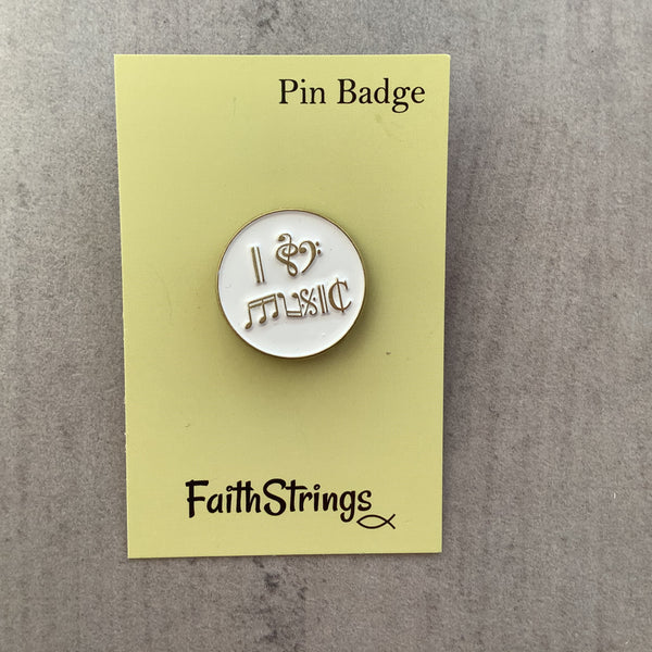 Pin Badge Music Christian Gift Faithstrings Jesus Love God