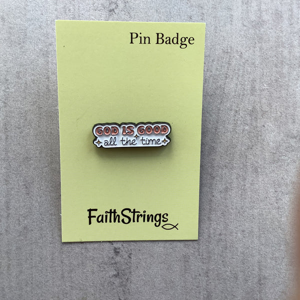 Pin Badge Christian Gift God Faith Religious Faithstrings