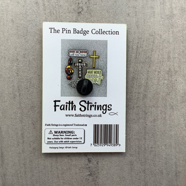 Pin Badge Christian Gift God Faith Religious Faithstrings