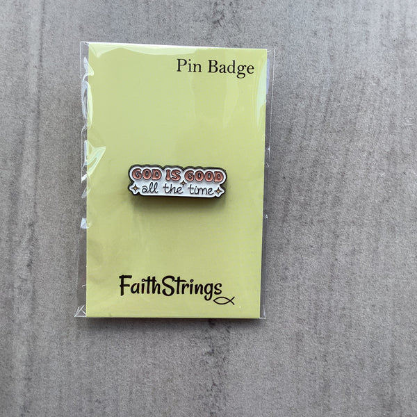 Pin Badge Christian Gift God Faith Religious Faithstrings