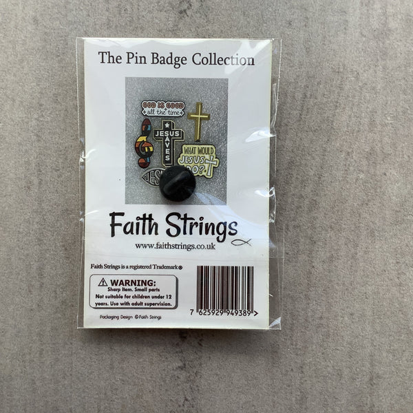 Pin Badge Christian Gift God Faith Religious Faithstrings