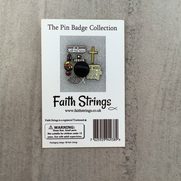 Pin Badge Christian Gift Jesus Faithstrings