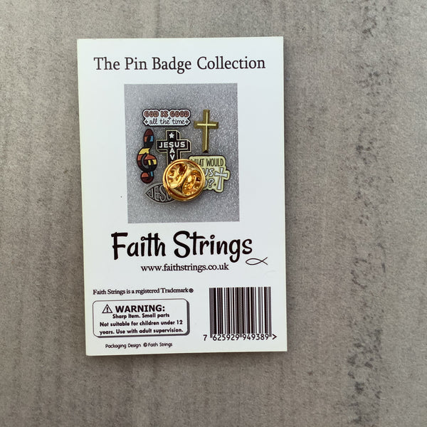 Pin Badge Christian Gift American Flag Cross God Jesus Religion Faithstrings