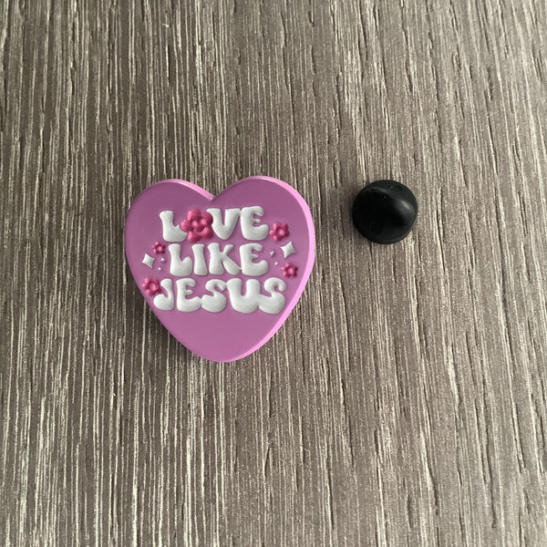 Christian Cross Pin Badge Gift 🎁 Live Like Jesus Pink