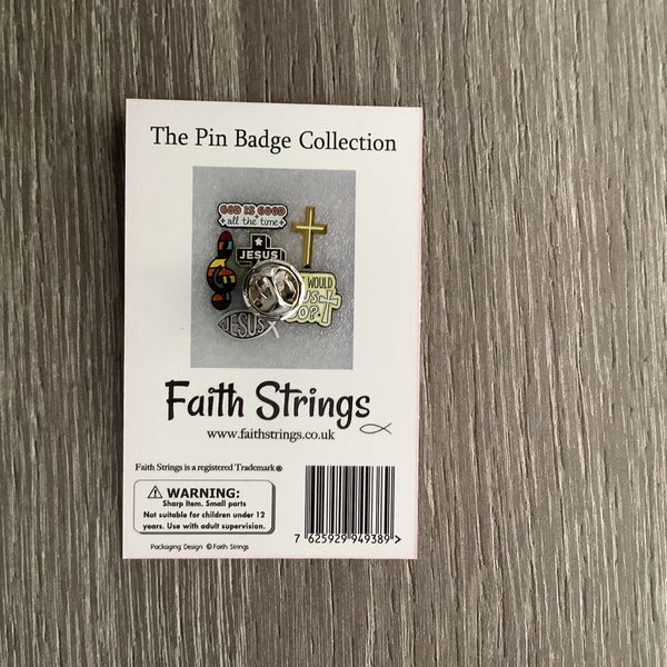 Christian Cross Pin Badge Gift 🎁 Silver Heart Pink 