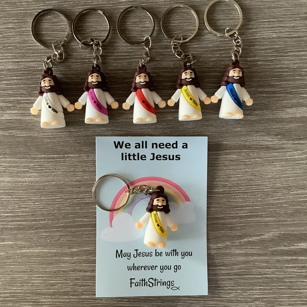 Little Jesus Christian Gift Rainbow FaithStrings Keyring
