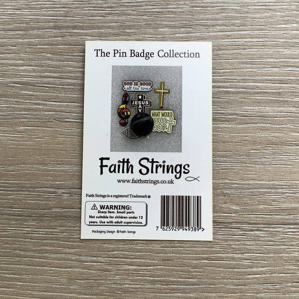 Pin Badge Jesus Icthus Rainbow 🌈 Pride Metal Christian Gift