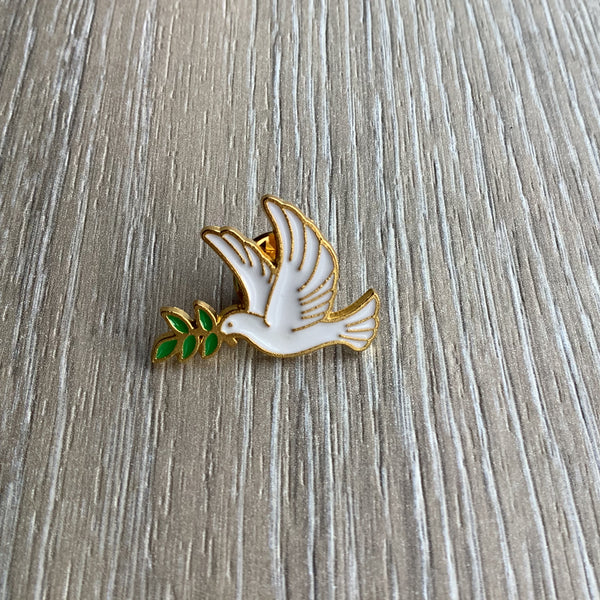 Pin Badge Christian Gift 🎁 Dove Peace with branch
