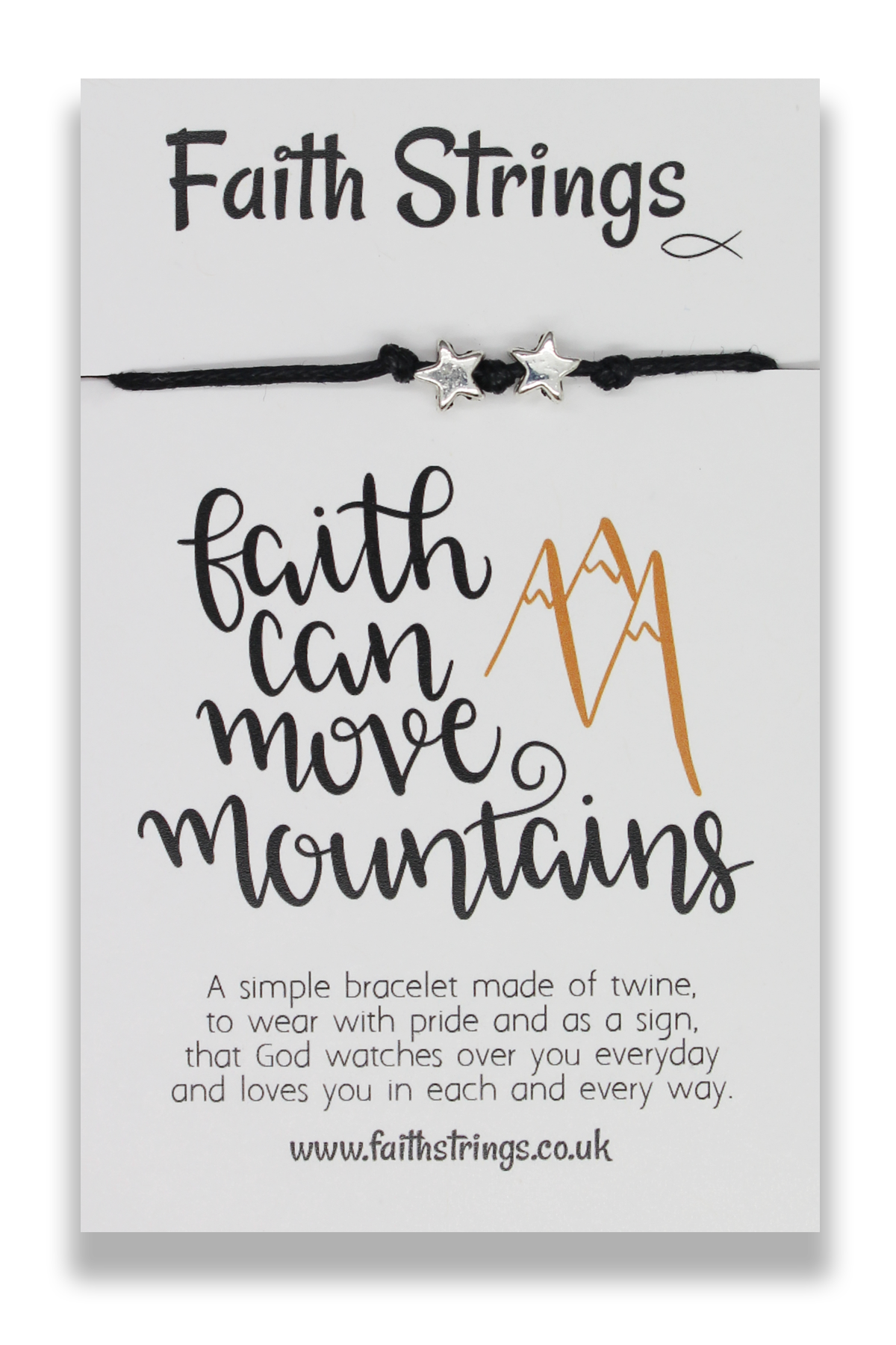 Faithstrings Christian Gift Cord Bracelet Faith Can Move Mountains Faith String Wish