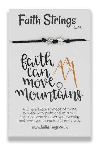 Faithstrings Christian Gift Cord Bracelet Faith Can Move Mountains Faith String Wish