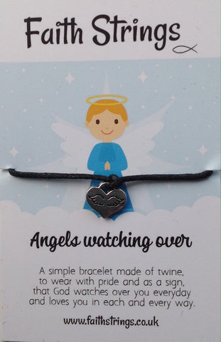 Faithstrings Christian Gift Bracelet - Angel  - Faith String WIsh