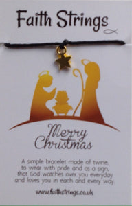 Merry Christmas - Faithstrings Christian Gift Bracelet