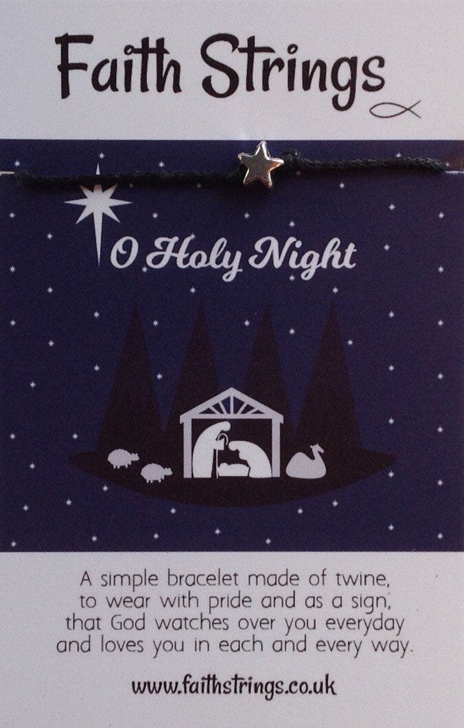 Faithstrings Christian Gift Cord Bracelet Stable Star Christmas Faith String Wish