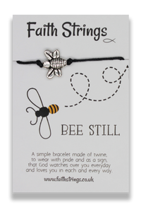 Faithstrings Christian Gift Bracelet Bee Still Faith String Wish