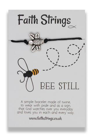 Faithstrings Christian Gift Bracelet Bee Still Faith String Wish