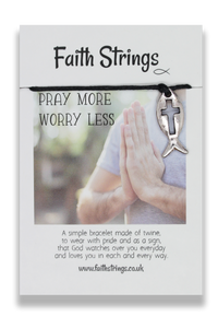 Faithstrings Christian Gift Cord Bracelet Pray Fish Faith String Wish