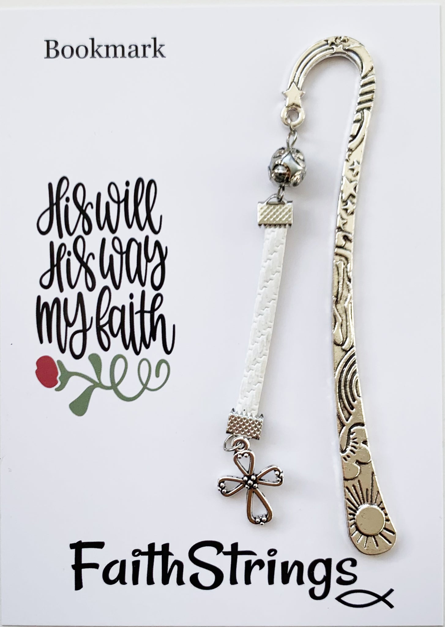 Bookmark Tibetan Silver Cross Christian Gift Faithstrings Bible Reading Book
