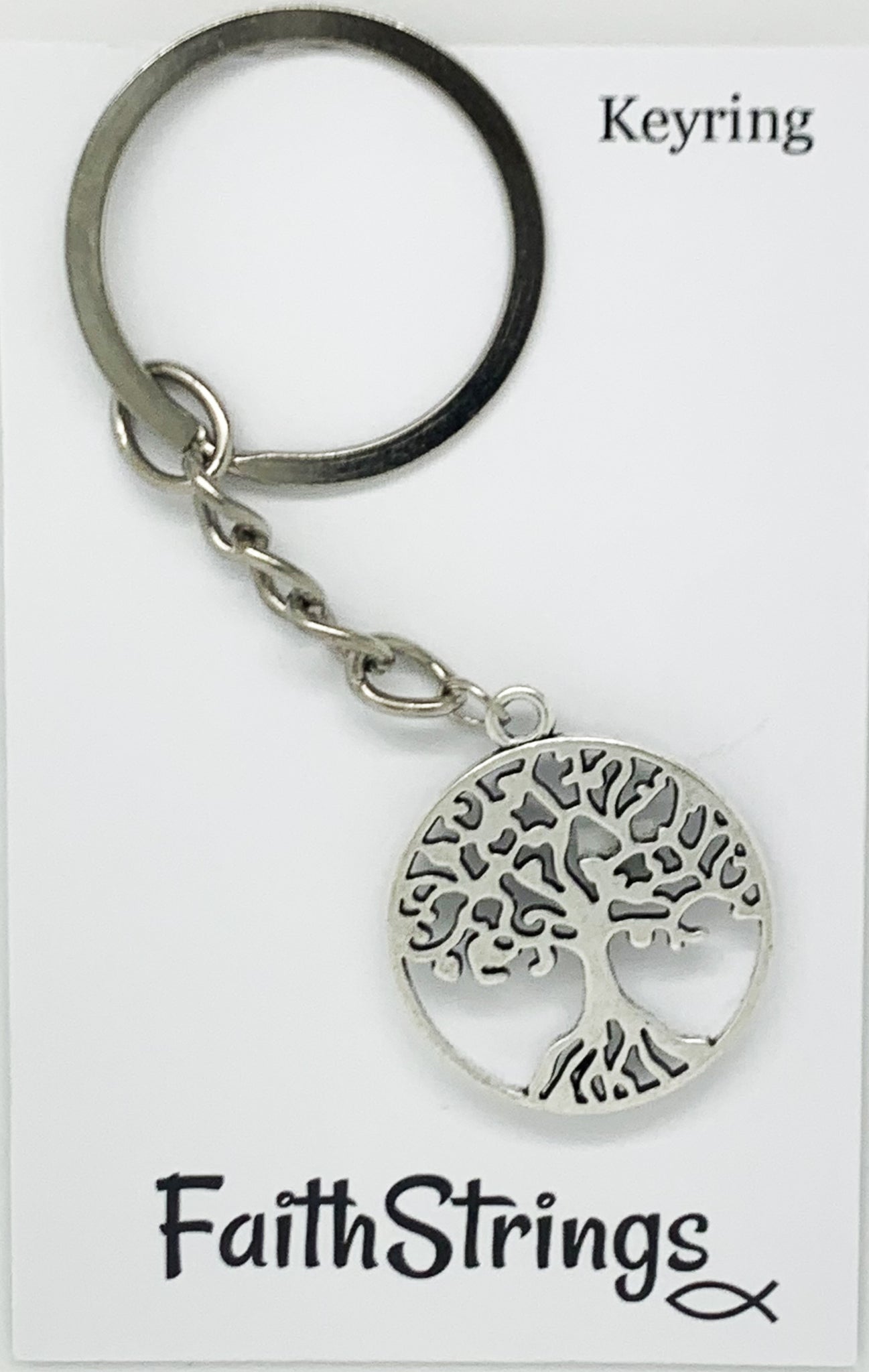 Keyring Keychain Christian Gift Faithstrings Family Tree of Life Faith String