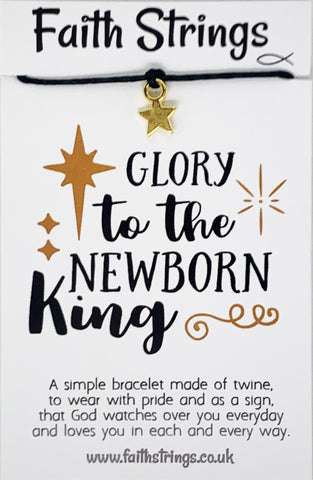 Glory to the Newborn King Christmas Faithstring Bracelet