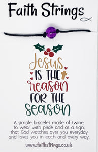 Jesus is the reason for the season Christmas Faithstring