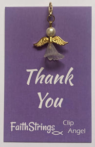 Clip Angel - Christian Gift Postable - Thank You - FaithStrings Charm